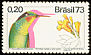 Brazilian Ruby Clytolaema rubricauda  1973 Tropical birds and plants 