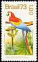Scarlet Macaw Ara macao  1973 Brazilian flora and fauna 4v set