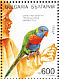 Rainbow Lorikeet Trichoglossus moluccanus  1999 Bulgaria 99 Sheet