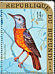 Common Rock Thrush Monticola saxatilis  1970 Birds, new face values 