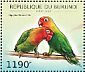 Fischer's Lovebird Agapornis fischeri  2012 Parrots Sheet