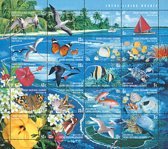 Birds on stamps: Cocos Islands