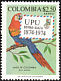 Scarlet Macaw Ara macao  1974 UPU, Colombian birds 
