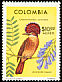 Northern Royal Flycatcher Onychorhynchus mexicanus  1977 Colombian birds and plants 
