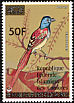 Malagasy Paradise Flycatcher Terpsiphone mutata  1979 Overprint Republique Federale… on 1978.01 