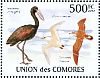 African Openbill Anastomus lamelligerus  2009 Indian Ocean birds Sheet