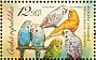 Budgerigar Melopsittacus undulatus  2004 Parrots Sheet