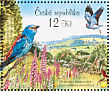 European Roller Coracias garrulus  2007 Flora and fauna of the Carpathians 4v sheet