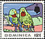 Red-necked Amazon Amazona arausiaca  1969 Tourism 8v set