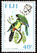 Masked Shining Parrot Prosopeia personata  1971 Birds and flowers Upright wmk