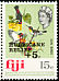 Sulphur-breasted Myzomela Myzomela jugularis  1972 Overprint HURRICANE RELIEF on 1969.01 