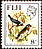 Azure-crested Flycatcher Myiagra azureocapilla  1976 Birds and flowers New wmk