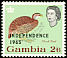 Double-spurred Spurfowl Pternistis bicalcaratus  1965 Overprint INDEPENDENCE on 1963.01 