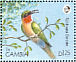 Red-throated Bee-eater Merops bulocki  1990 African birds Sheet