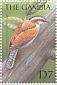 Black-crowned Tchagra Tchagra senegalus  2000 Birds of the tropics Sheet