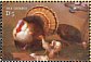 Wild Turkey Meleagris gallopavo  2000 Birds through the eyes of famous painters 8v sheet