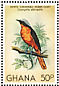 White-crowned Robin-Chat Cossypha albicapillus  1981 Birds of Ghana Sheet