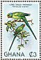 Rose-ringed Parakeet Psittacula krameri  1981 Birds of Ghana Sheet