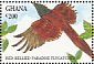 Red-bellied Paradise Flycatcher Terpsiphone rufiventer  1994 Birds of Ghana Sheet
