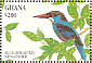 Blue-breasted Kingfisher Halcyon malimbica  1994 Birds of Ghana Sheet