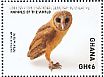 Ashy-faced Owl Tyto glaucops  2017 Animals of the world 4v sheet