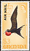 Magnificent Frigatebird Fregata magnificens  1972 Overprint AIR MAIL on 1968.01, 1969.01-02 