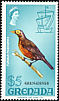 Spectacled Thrush Turdus nudigenis  1974 Overprint GRENADINES on Grenada 1968.01, 1969.01-2 