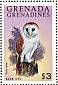 American Barn Owl Tyto furcata  1980 Wild birds  MS