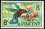 Purple-throated Carib Eulampis jugularis  1974 Overprint GRENADINES OF on St Vincent 1970.01 