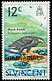 Common Black Hawk Buteogallus anthracinus  1974 Overprint GRENADINES OF on St Vincent 1970.01 