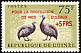 Helmeted Guineafowl Numida meleagris  1962 Surcharge on 1961.01 