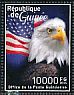 Bald Eagle Haliaeetus leucocephalus  2016 In memory of 2001 September 11 3v sheet