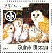 Western Barn Owl Tyto alba  2001 Owls, Scouts Sheet