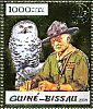 Snowy Owl Bubo scandiacus  2005 Owls, B.Powell Sheet,gold