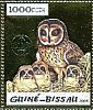 Short-eared Owl Asio flammeus  2005 Owls, B.Powell Sheet,gold