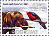 Yellow-crowned Gonolek Laniarius barbarus  2008 Elephants and birds Sheet