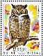 Great Horned Owl Bubo virginianus  2014 Birds of prey Sheet