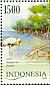 Milky Stork Mycteria cinerea  2005 Save mangrove forests 2v strip