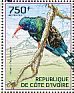 Green Wood Hoopoe Phoeniculus purpureus  2014 Woodhoopoes Sheet