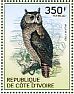 Shelley's Eagle-Owl Bubo shelleyi  2014 Owls Sheet