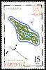 White-tailed Tropicbird Phaethon lepturus  1987 Island maps 4v set
