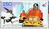 Gentoo Penguin Pygoscelis papua  2008 Antarctic station Sheet with 5 each