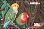 Rosy-faced Lovebird Agapornis roseicollis  1997 Fauna and flora 9v sheet