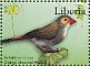 Orange-cheeked Waxbill Estrilda melpoda  2011 Birds of Liberia Sheet