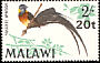 Long-tailed Paradise Whydah Vidua paradisaea  1970 Surcharge on 1968.01 