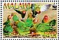 Lilian's Lovebird Agapornis lilianae  2009 WWF Sheet with 4 sets