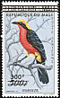 Yellow-crowned Gonolek Laniarius barbarus  1960 Overprint REPUBLIQUE DU MALI on 1960.01 