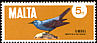 Blue Rock Thrush Monticola solitarius  1971 National plant and bird of Malta 4v set