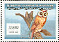 Rainforest Scops Owl Otus rutilus  2000 Birds of Madagascar Strip, white frames