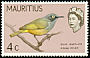 Mauritius Olive White-eye Zosterops chloronothos  1965 Definitives Upright wmk